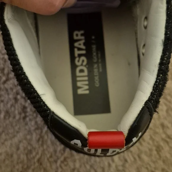 SOLD! Golden Goose Midstar Double Quarter Sneaker Black Leopard Stars Size 38 - Picture 5 of 11